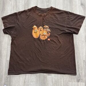Cactus Jack Nugget Squad T-Shirt TRAVIS SCOTT McDonald's Brown Size Large 🍟